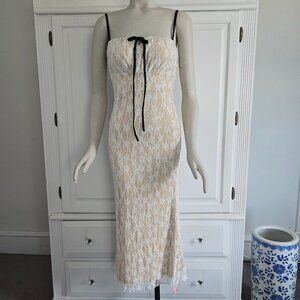 NWT SHEIN Mod BOHO Chic Long Lace Dress, Size XS